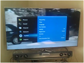 Меню в телевизоре Samsung UE-55D8000 (пункт «Сеть»)